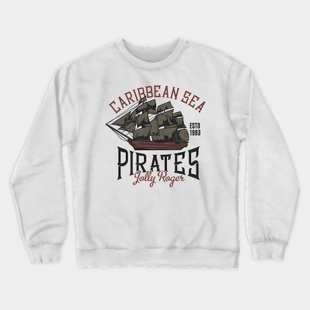 Pirate Crewneck Sweatshirt by Design by Nara